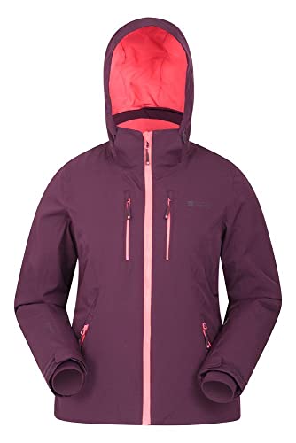 Mountain Warehouse Chaqueta de esquí para Mujer Slopestyle Extreme - Abrigo con Aislamiento, Impermeable, Chaqueta de Invierno cálida y Transpirable - para Vacaciones Burdeos 38