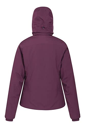 Mountain Warehouse Chaqueta de esquí para Mujer Slopestyle Extreme - Abrigo con Aislamiento, Impermeable, Chaqueta de Invierno cálida y Transpirable - para Vacaciones Burdeos 38