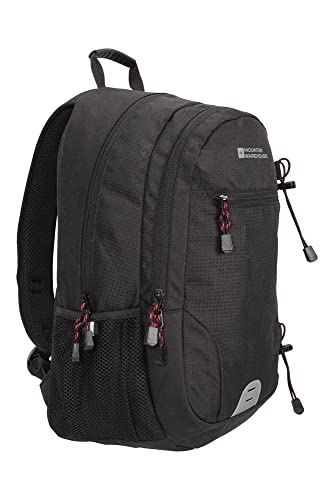 Mountain Warehouse Merlin Petate 23L - Mochila Alto del Vis, Parte posteriora rellenada de Airmesh, Bolso del Bolsillo de la computadora portátil, Amortiguador Carbón Talla única