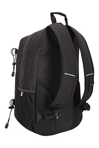 Mountain Warehouse Merlin Petate 23L - Mochila Alto del Vis, Parte posteriora rellenada de Airmesh, Bolso del Bolsillo de la computadora portátil, Amortiguador Carbón Talla única