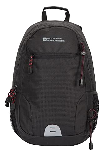 Mountain Warehouse Merlin Petate 23L - Mochila Alto del Vis, Parte posteriora rellenada de Airmesh, Bolso del Bolsillo de la computadora portátil, Amortiguador Carbón Talla única