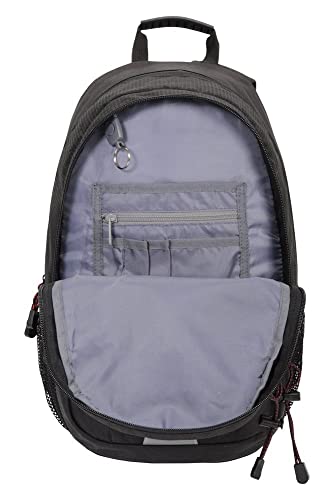 Mountain Warehouse Merlin Petate 23L - Mochila Alto del Vis, Parte posteriora rellenada de Airmesh, Bolso del Bolsillo de la computadora portátil, Amortiguador Carbón Talla única