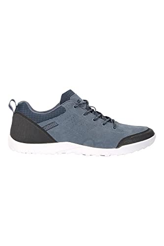 Mountain Warehouse Zapatos para Hombre Phantom II - Parte Superior de Ante Vacuno, Forro de Malla, Transpirable, protección de talón y Puntera - para Caminar, Senderismo Azul 42