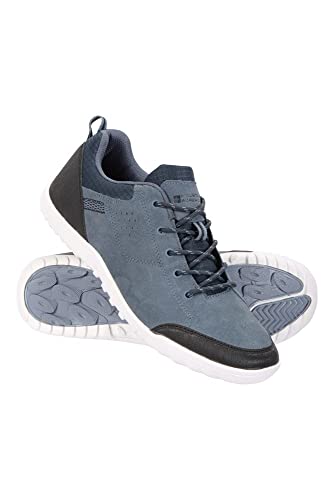 Mountain Warehouse Zapatos para Hombre Phantom II - Parte Superior de Ante Vacuno, Forro de Malla, Transpirable, protección de talón y Puntera - para Caminar, Senderismo Azul 42