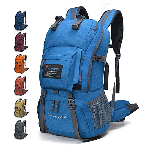 MOUNTAINTOP 40 litros Mochila de Senderismo, Impermeable Mochila Trekking al Aire Libre Mochilas de Montaña Viajes Acampadas con Cubierta de Lluvia