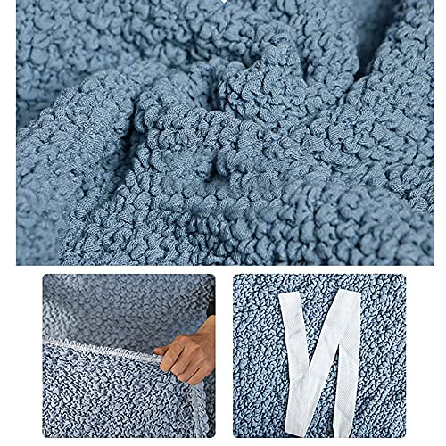 Mqing Jacquard Tejido De Punto Elástico Funda para Sillón Reclinable, Antideslizante Reclinable Funda De Sofá con Fondo Elástico Suave Protector De Muebles, Lavable-Gris Oscuro-1 Plazas90-130cm