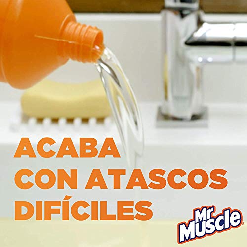 Mr Muscle - Forza Desatascador Gel Power. Gel limpia tuberías. Desatascador líquido potente desagües, Pack de 2 Uds, Cantidad total 2x1L