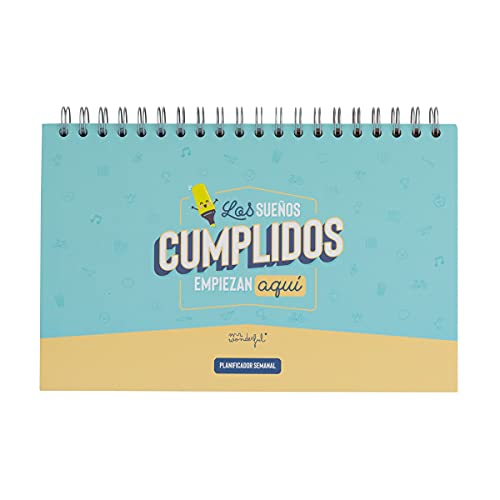 Mr Wonderful Planificador semanal - Los sueños cumplidos empiezan aquí, Multicolor