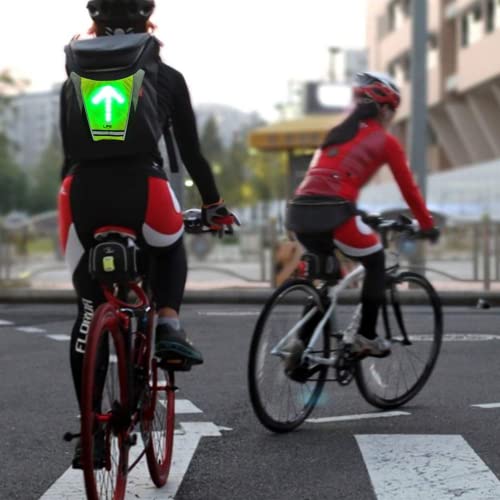 MS Life – Chaleco de ciclismo USB recargable reflectante con LED intermitente, mando a distancia al aire libre, bolsa de seguridad para ciclismo, correr, caminar, correr, patinete, gris, Talla única