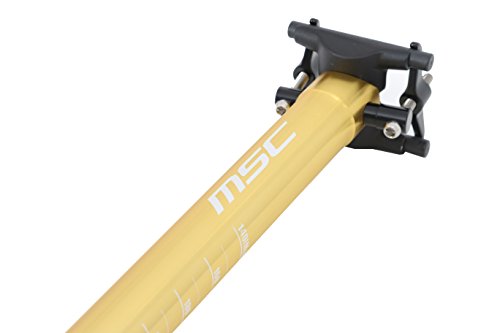 MSC Bikes MSC 27.2 mm 410 mm. Alu7075T6. Straight - Tija de sillín de Ciclismo, Color Oro anodizado