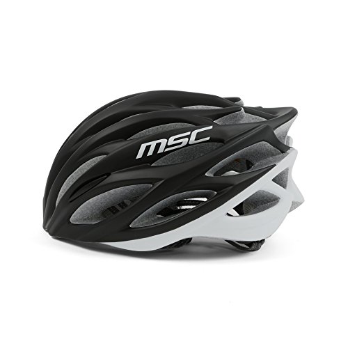 MSC Bikes MSC Inmold - Casco, Color Negro/Blanco, Talla M/L