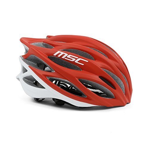 MSC Bikes MSC Inmold - Casco, Color Rojo/Blanco, Talla S/M