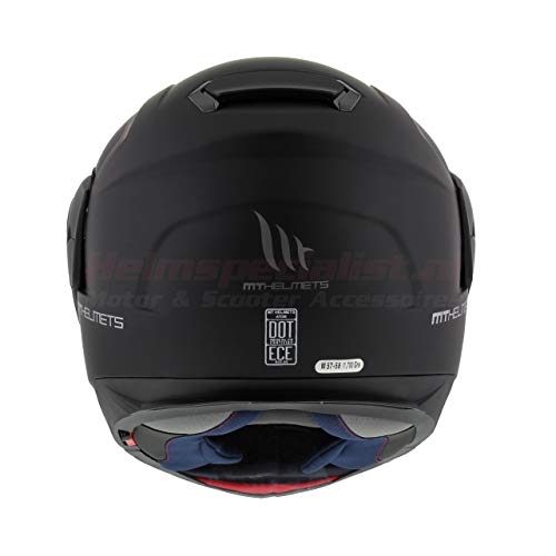 MT HELMETS 105200036 Casco para Moto, Accesorio Unisex para Adultos, Negro, L