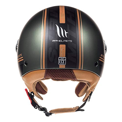 MT HELMETS 11054718235 Casco para Moto, Accesorio Unisex para Adultos, Matt Brown, M