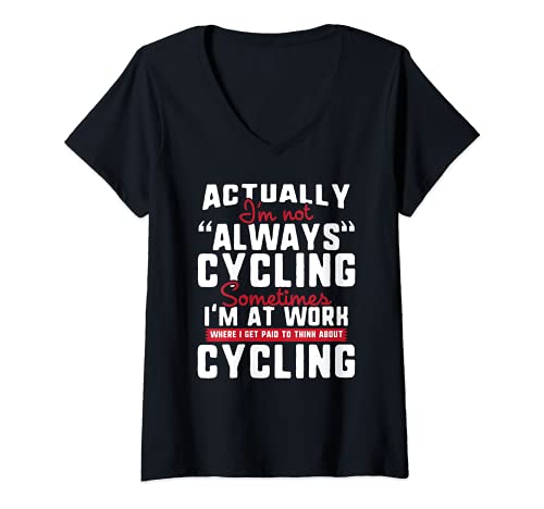 Mujer Cycling design For Bicycle Athletes and Cycle Shop Employees Camiseta Cuello V
