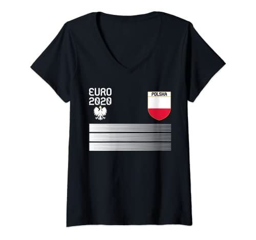 Mujer Polonia Fútbol Jersey 2020 Polska Fútbol Camiseta Cuello V