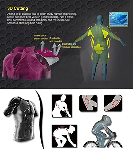 Mujeres Profesión Triatlón Triatlón Traje Ropa Ciclismo Skinsuits Rampers Mono Mono Triatlón Kits Jumpsuit Largo (Color : Set9, Size : XX-Large)