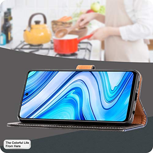 Mulbess Funda para Redmi Note 9 Pro, Funda para Redmi Note 9S, Funda con Tapa Redmi Note 9 Pro, Funda Xiaomi Redmi Note 9S Libro, Funda Cartera para Redmi Note 9 Pro Carcasa, Negro