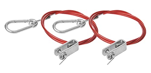 MULTIBROS 2 cables de 1 m con cabeza de horquilla de freno, cuerda de seguridad para remolque.