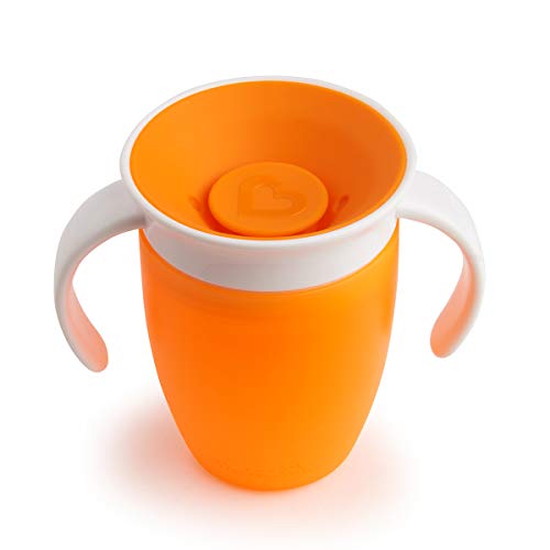 Munchkin Miracle 360° Vaso de Entrenamiento con Asas, Naranja (Orange), 207 ml