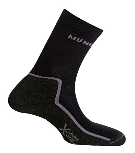 Mund Socks Calcetín Trekking TIMANAFAYA CO Liner, Antimicrobios y terapéutico (Negro, 42-45)