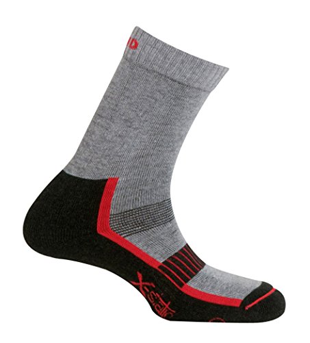 Mund Socks Calcetín Trekking Verano Andes montaña Unisex (Grey, EU 46-49)