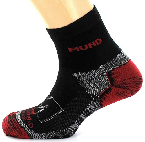 Mund Socks - Trail Running, Color Black/Red, Talla EU 46-49