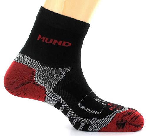 Mund Socks - Trail Running, Color Black/Red, Talla EU 46-49