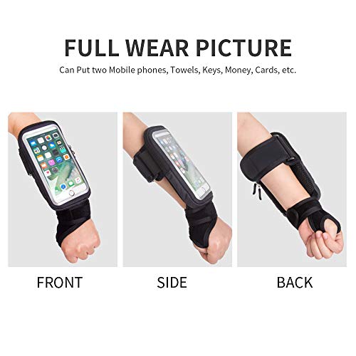 Muñequera Brazalete para teléfono Banda para el antebrazo Soporte para teléfono Celular, Estuche para muñequera Estuche para el Brazo del teléfono para iPhone 12/11 Pro MAX hasta 6.5"