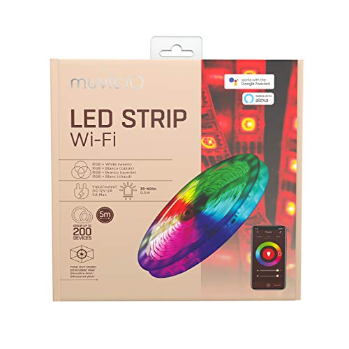muvit iO Tira LED WiFi Multicolor 5 Metros Compatible con asistentes de Voz