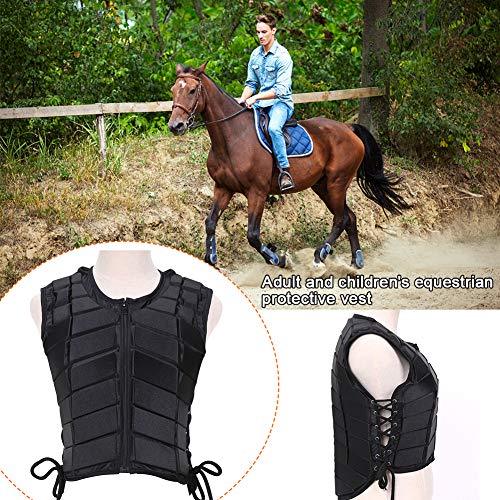 MVPACKEEY Chaleco de protección para equitación, unisex, acolchado de EVA de seguridad, equipo de protección, protección corporal, chaleco amortiguador para niños y adultos (talla L)