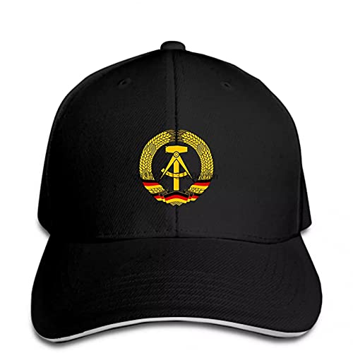 MWLSW Clásico Gorra de béisbol República Democrática Alemana DDR Alemania Oriental Comunista Unisex Gorra Snapback Pico Regalos Deportivos Aire Libre para Amantes del Hip-Hop