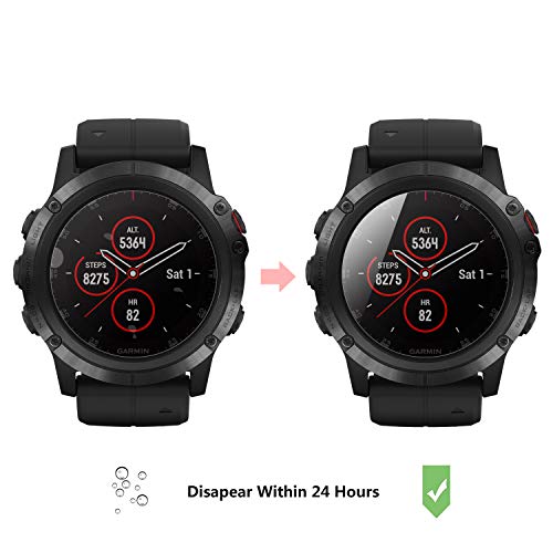 MWOOT 6 Unidades Protector Pantalla Compatible con Reloj Garmin Fenix 5X/Garmin Fenix 5X Plus/Garmin Venu, Pelicula para Proteccion de Pantalla Ultra Transparente para Smartwatch