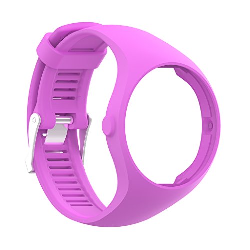 MYhose Reemplazo de la Pulsera de la Pulsera de la Banda del Reloj del silicón de la Venda del Reloj para el Reloj GPS Polar M200 Blanco