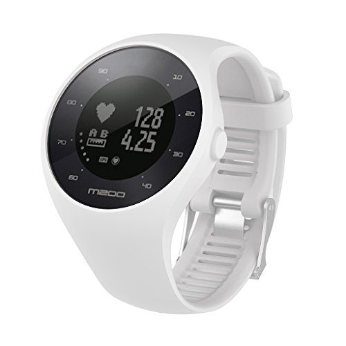 MYhose Reemplazo de la Pulsera de la Pulsera de la Banda del Reloj del silicón de la Venda del Reloj para el Reloj GPS Polar M200 Blanco