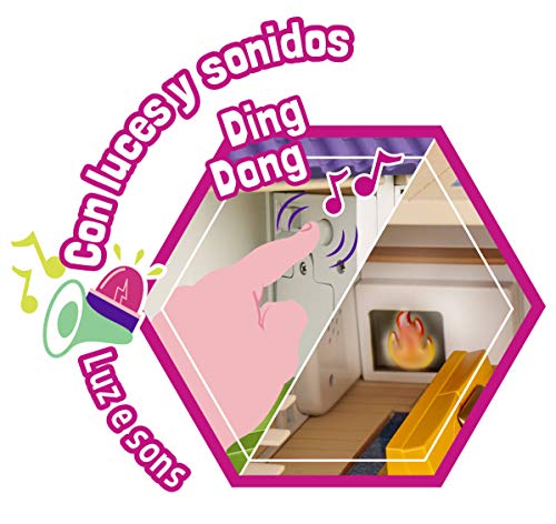 mymy CiTY Palmhouse - Casita de muñecas amueblada para niños y niñas de 3 a 8 años (Famosa 700015353)