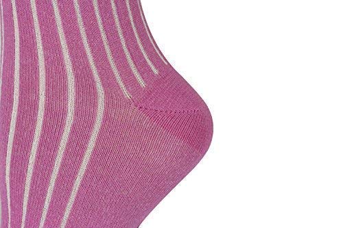 Mysocks calcetines largos lisos Costilla Fucsia