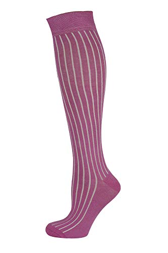 Mysocks calcetines largos lisos Costilla Fucsia