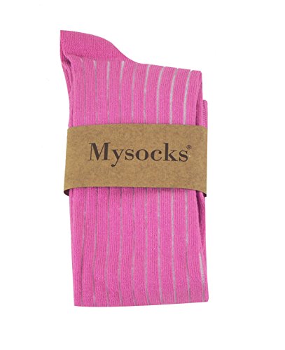 Mysocks calcetines largos lisos Costilla Fucsia