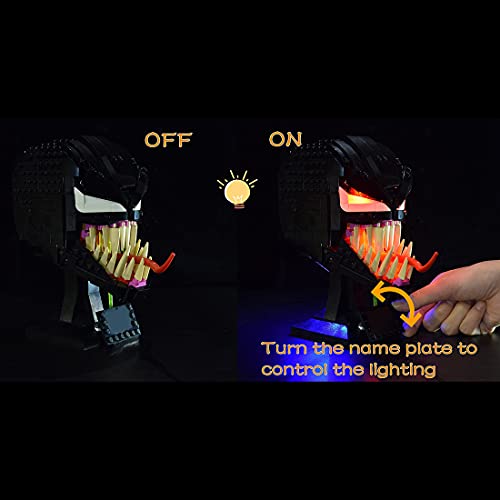 Mysta Juego de iluminación LED rojo para Lego Venom de Lego, juego de luces LED, compatible con Lego 76187 Venom, sin set Lego