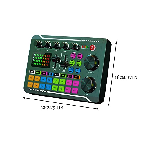 N / B Tarjeta de Sonido M9, 16 mezcladores de reducción de Ruido de Efectos de Sonido con Interfaz de Audio, Compatible con PC, computadora portátil, teléfono Inteligente, para Estudio de música,
