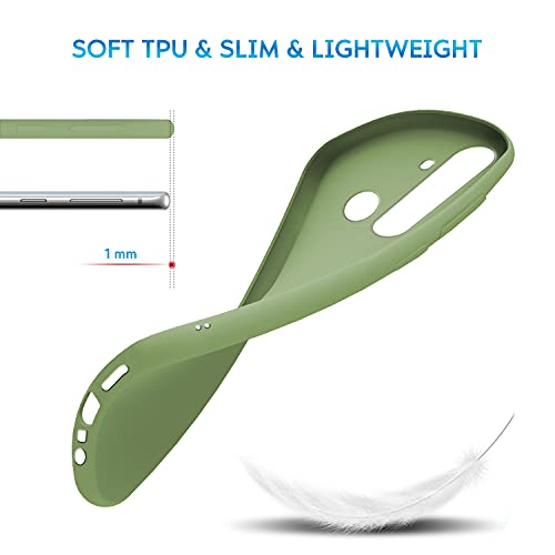 N NEWTOP Funda compatible con Realme C3, funda TPU Soft Gel Silicona Ultra Slim Slim Flexible Case posterior Protectora (Verde Militar)