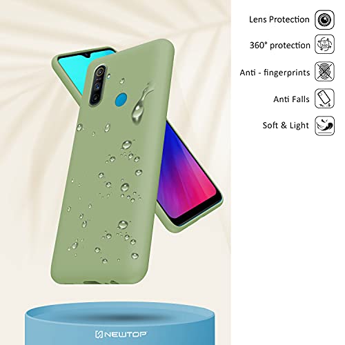 N NEWTOP Funda compatible con Realme C3, funda TPU Soft Gel Silicona Ultra Slim Slim Flexible Case posterior Protectora (Verde Militar)