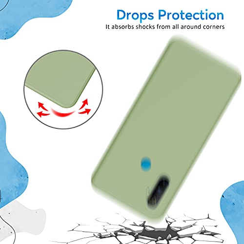 N NEWTOP Funda compatible con Realme C3, funda TPU Soft Gel Silicona Ultra Slim Slim Flexible Case posterior Protectora (Verde Militar)