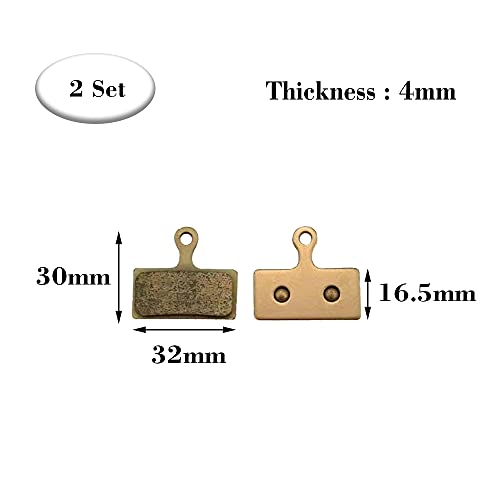 NA - Juego de 2 pastillas de freno de disco de pastillas de freno de bicicleta semimetálicas para Shimano Deore XT XTR SLX DBP-G02A