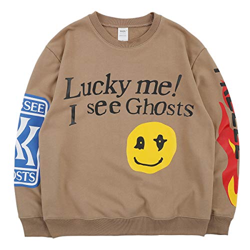 NAGRI Kanye Lucky me I See Ghosts Sudaderas sin Capucha Sweatshirts