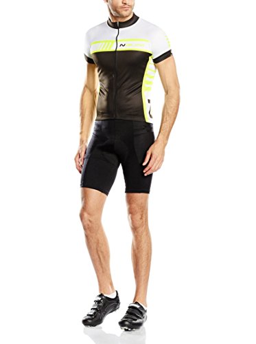 Nalini Maillot Ciclismo Tescio Negro/Amarillo Flúor L