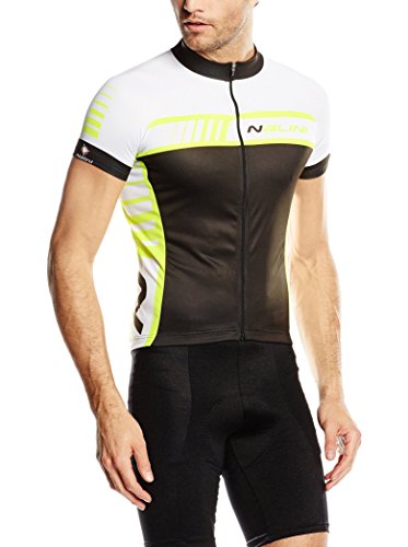 Nalini Maillot Ciclismo Tescio Negro/Amarillo Flúor L