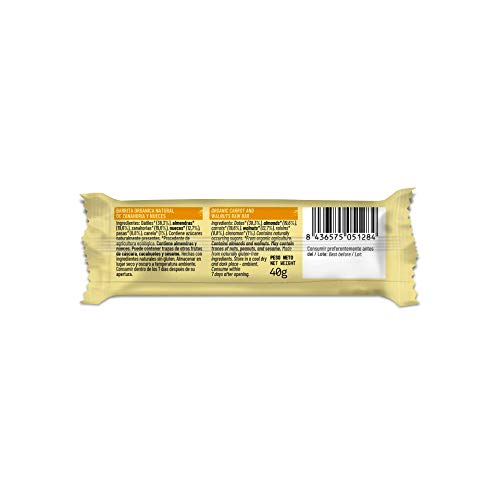 NATRULY Barritas Energéticas BIO Zanahoria + Nueces Sin Azúcar Añadido, 100% Natural y Orgánicas, Sin Gluten, Vegana -Pack 10x40g