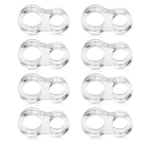 Navaris Set de 8 topes para Manilla de Puerta de PVC - Set de topes de Pared Transparentes - Protectores para picaporte de Puerta y Ventana - De Goma